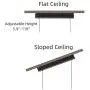 Joyxeon 5-Light Kitchen Island Lighting Farmhouse Dining Room Lighting Fixtures Hanging, Integrated LED Kitchen Bar Linear Chandeliers Industrial Pool Table Light, 3000K Warm White - Black & Gold