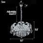 Fashionou K9 Crystal Raindrop Chandelier, Classic Crystal Pendant Lighting for Dining Rooms Living Room(Bulb Not Included)