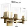 Pathson 3 Light Wall Light, Vintage Bathroom Vanity Light, Industrial Indoor Wall Sconce with Clear Glass Shade, Wall Mount Light Fixtures for Bathroom Kitchen Living Room (Antique)
