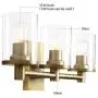Pathson 3 Light Wall Light, Vintage Bathroom Vanity Light, Industrial Indoor Wall Sconce with Clear Glass Shade, Wall Mount Light Fixtures for Bathroom Kitchen Living Room (Antique)
