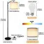 Rottogoon Floor Lamp for Living Room, LED Standing Lamp with 2 Lamp Shades for Bedroom, 9W LED Bulb Included Rottogoon Floor Lamp for Living Room, LED Standing Lamp with 2 Lamp Shades for Bedroom, 9W LED Bulb Included