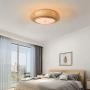 KWOKING Lighting Handmade Flush Mount Ceiling Light Creative Bamboo Ceiling Lighting fixtures Rattan Lantern Light 3 Lights Vintage Hanging Light for Living Room, Restaurant, Bedroom 19.69 inch