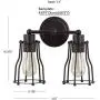 JONATHAN Y JYL7420A Florence 12.5'' 2-Light Metal Vanity Light Industrial,Contemporary,Transitional 2200K Edison 25W Bulbs, Reversible, for Bedroom Livingroom Bathroom Hallway, OilRubbedBronze