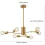 Mid Century Sputnik Chandelier 6 Lights Brushed Brass Modern Pendant Lighting Ceiling Sputnik Light Fixture by Xilicon Mid Century Sputnik Chandelier 6 Lights Brushed Brass Modern Pendant Lighting Ceiling Sputnik Light Fixture by Xilicon
