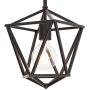 VINLUZ 1-Light Lantern Pendant Oil Rubbed Bronze Kitchen Island Light Fixtures Ceiling Hanging Lamp Metal Cage Chandeliers Adjustable Height Farmhouse Lighting Entryway Dining Rooms Bedrooms
