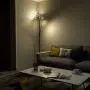 A-ANTEN Floor Lamp, Modern LED Torchiere Floor Lamp with Reading Light, Support Stepless Color Temperature & Dimming, Tall Standing Pole Lamp with Remote & Touch Control for Living Room,Bedroom,Office