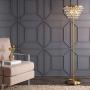 JONATHAN Y JYL9005B Jemma 60'' Crystal/Metal LED Floor Lamp, Contemporary, Transitional for Bedroom, Living Room, Brass Gold