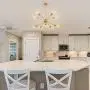 Modern 8 Lights Sputnik Chandeliers Semi Flush Mount Ceiling Light Fixture Mid Century Ceiling Pendant Lighting for Living Room Dining Room Bedroom Kitchen (Gold 10-Light)