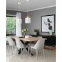 Modern Metal Pendant Light, Imego Hanging Light Fixture, Mini Pendant Lamp for Kitchen Island Dining Room Bedroom - White