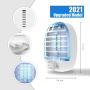 GLOUE Bug Zapper, Mosquito Killer Electronic Insect Killer Fly Trap Indoor, Electric Mosquito Zapper with Blue Lights for Home, Kitchen, Bedroom, Baby Room, Office