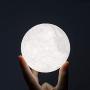 BRIGHTWORLD Moon Lamp, 3.5 inch 3D Printing Lunar Lamp Night Light with White Hand Stand as Kids Women Girls Boy Birthday Gift, USB Charging Touch Control Brightness Two Tone Warm Cool White