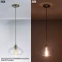 LANROS Modern Chic 1-Light Glass Pendant Lighting Mini Oval Glass Pendant Ceiling Light Fixture for Kitchen Island Bedroom Bathroom Brushed Nickel