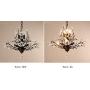 Ganeed Crystal Chandeliers,Vintage 8 Lights Pendant Light,K9 Clear Crystal Chandelier Lighting Fixtures,Ceiling Light for Living Room Bedroom Restaurant Porch Hallway (Black)