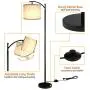 Rottogoon Floor Lamp for Living Room, LED Standing Lamp with 2 Lamp Shades for Bedroom, 9W LED Bulb Included Rottogoon Floor Lamp for Living Room, LED Standing Lamp with 2 Lamp Shades for Bedroom, 9W LED Bulb Included