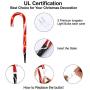 J-HVA Christmas Candy Cane Lights, Candy Cane Lights Christmas Decorations Outdoor for Yard,Garden(10Inch), 10Pack