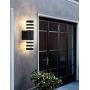 Modern Led Outdoor Wall Lights for House 3000K Warm White Light Outdoor Wall Sconce, Up/Down Porch Light Waterproof Outdoor Wall Lamps 12W 500LM, Black Exterior Light Fixtures (Light Source Include)