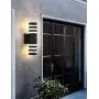 Modern Led Outdoor Wall Lights for House 3000K Warm White Light Outdoor Wall Sconce, Up/Down Porch Light Waterproof Outdoor Wall Lamps 12W 500LM, Black Exterior Light Fixtures (Light Source Include)