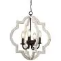 Farmhouse Orb Chandelier, 4-Light Hand-Painted Distressed Wood Hanging Light Fixture for Island Dining Foyer Entryway Lighting. (White, 4-Light) Farmhouse Orb Chandelier, 4-Light Hand-Painted Distressed Wood Hanging Light Fixture for Island Dining Foyer Entryway Lighting. (White, 4-Light)