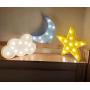 AUSAYE 3Pack LED Night Lights 3D Moon Cloud Star Sign Lamp Battery Operated Wall Decoration NightLight for Living Room,Bedroom,Home,Party,Christmas Kids Adult Gifts