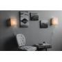 Wallniture Asian Wall Lamp with Toggle Switch, Living Room Decor Rice Paper Lamp Shade with Light Bulbs, Cream Set of 2