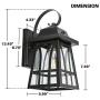 Outdoor Wall Lantern with Dusk to Dawn Sensor, Matte Black Exterior Wall Sconce, Outdoor Porch Light Fixture with LED Bulb, Anti-Rust Waterproof Wall Mount Lamp for Entryway, Garage, Front Door Outdoor Wall Lantern with Dusk to Dawn Sensor, Matte Black Exterior Wall Sconce, Outdoor Porch Light Fixture with LED Bulb, Anti-Rust Waterproof Wall Mount Lamp for Entryway, Garage, Front Door