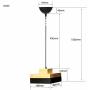 Vintage Style Industrial Hanging Light, Metal and Wooden Ceiling Pendant Lighting Loft Coffee Bar Kitchen Hanging Pendant Lamp (Black(LS122))
