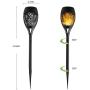 T-mark Solar Lights Outdoor, Waterproof Flickering Flames Torches Lights Outdoor Solar Spotlights Landscape Decoration Lighting Dusk to Dawn Auto On/Off Security Torch Light for Patio Driveway, 6 Pack