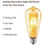 TANGCISON Edison LED Light Bulb,Warm White 2700k Soft Mood Lighting (6 Pack), Flicker Free 800 Lumens 60 Watt Output, E26 Base,Non Dimmable
