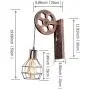 Rustic Pulley Wall Sconces Iron Industrial Single Head Wall Light Fixtures Vintage Indoor Metal Mid Century Lamp for Kitchen Restaurant Dining Room Farmhouse