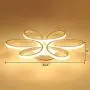 Modern Ceiling Light Fixture, CraftThink Flush Mount 35.5'' Wide Silicon Gel Twist Semi Flush Light Nordic Style LED Ceiling Fixture for Living Room Bedroom Office, Warm Light Source