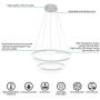 ROYAL PEARL LED Pendant Light Modern Chandelier 5400lm 60W Flush Mount Pendant Lamp for Living Room Bedroom Office, 6000k