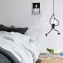 Mobestech Led Pendant Light Creative Cartoon Wrought Iron Ceiling Light Decorative Hanging Lamp for Dining Room Home Bedroom Living Room Cafe Bar