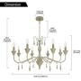 8 Light VINLUZ Farmhouse Kitchen Island Lighting Handmade French Country Dining Room Chandelier Vintage Pendant Light Fixture for Foyer Living Room Bedroom Entryway