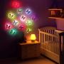 12 Pieces LED Butterfly Decoration Lights Colorful Night Light 3D Butterfly Wall Stickers LED Light for Garden Backyard Lawn Wedding Party Nursery Bedroom Living Room Set with Randomly Different Style