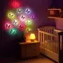 12 Pieces LED Butterfly Decoration Lights Colorful Night Light 3D Butterfly Wall Stickers LED Light for Garden Backyard Lawn Wedding Party Nursery Bedroom Living Room Set with Randomly Different Style