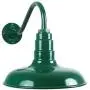 The Topanga Gooseneck Barn Light | Old Gas Station Style Steel Dome on a Gooseneck | Barn Lighting and Farmhouse Lighting | Made in America | Modern Farmhouse Light (16'' Gooseneck, Green)