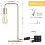 HAITRAL Modern Table Lamps - Bedside Desk Lamps for Bedroom, Living Room, Office, Gold (Witouth Bulb)