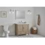 Effimero Chrome Bathroom Vanity 2 Light Fixture - Modern Over Mirror Lighting with Clear Glass Shades