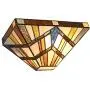 Capulina Tiffany Sconces Lighting, 1-Light Antique Tiffany Style Wall Light, 12 Inch Wide Stained Glass Sconce, Vintage Mission Style Stained Glass Wall Lamp for Living Room Bedroom Gift