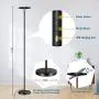 Dimmable Torchiere Floor Lamp, Smart WiFi Color Changing LED Standing Lamp, Super Bright RGBW Reading Lamp for Living Rooms, Bedrooms, Compatible with Alexa & Google Home, Black, 25W