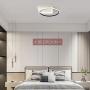 Modern LED Ceiling Light Round for Bedroom,Dimmable Flush Mount Kitchen Ceiling Light Fixture 3-Color Changeable(3000K/4000K/6000K) Black Acrylic Shape with Remote for Living Room, Bathroom,36W,19.7in