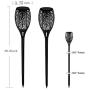 SIKOT Solar Torch Lights with Flickering Dancing Flame, Outdoor Yard Decoration Patio Lights Landscape Lighting Dusk to Dawn Auto On/Off Upgraded 3 Modes Path Lights for Garden Deck Driveway (2 Pack)
