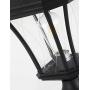 Outdoor Post Light Fixture, 20'' Exterior Post Lantern with Pier Mount Base, Weather Resistant Aluminum Base with Clear Glass Pier Mount Light Black Outdoor Pole Light for Patio, Porch, Yard, Garden