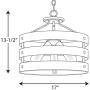 Progress Lighting P350049-143 Gulliver Three-Light Semi-Flush Convertible, Graphite finish