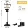 HAITRAL Vintage Table Lamp - Modern Nightstand Lamp, Simple Bedside Desk Lamp for Bedroom, Living, Office with Metal Base, Black HAITRAL Vintage Table Lamp - Modern Nightstand Lamp, Simple Bedside Desk Lamp for Bedroom, Living, Office with Metal Base, Black