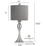 OYEARS Modern Table Lamps Set of 2 for Bedroom 24.25“ Bedside Sliver Lamps for Living Room Nightstand Table Lamps with Dark Grey Shade Brushed Nickel OYEARS Modern Table Lamps Set of 2 for Bedroom 24.25“ Bedside Sliver Lamps for Living Room Nightstand Table Lamps with Dark Grey Shade Brushed Nickel