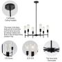 Black Sputnik Chandelier Vintage Metal Semi Flush Mount Ceiling Light Modern Style Chandelier 6 Lights Sputnik Lighting by Xilicon