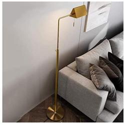 KFDQ Novelty Lamps, Golden Light Vertical Table Lamp Adjustable Angle/Liftable Living Room Study Reading Lamp Piano Lamp,A