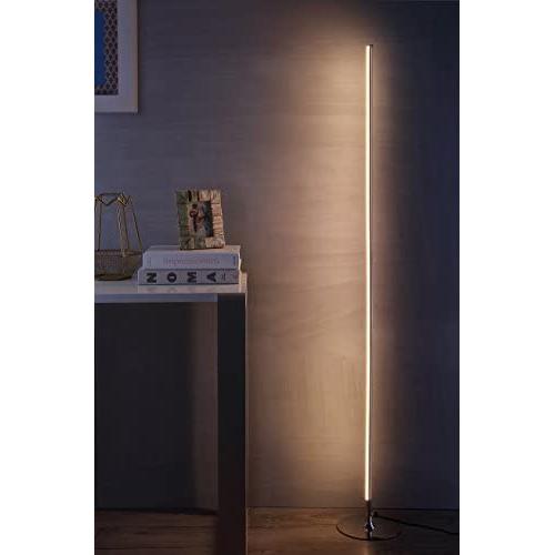 JONATHAN Y JYL7007A Iris 59.5'' LED Integrated Floor Lamp Modern,Contemporary for Bedrooms, Living Room, Office, Reading, Chrome
