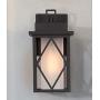 RUZINIU Outdoor Wall Lantern 11'', Matte Black 1-Light Exterior Light Fixture Wall Mount for Foyer Porch